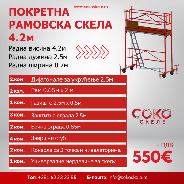 Рамовска Покретна Скела 4.2 м